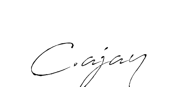 Make a beautiful signature design for name C.ajay. With this signature (Antro_Vectra) style, you can create a handwritten signature for free. C.ajay signature style 6 images and pictures png