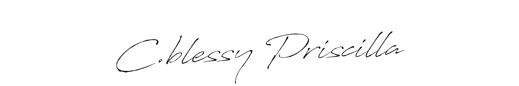 The best way (Antro_Vectra) to make a short signature is to pick only two or three words in your name. The name C.blessy Priscilla include a total of six letters. For converting this name. C.blessy Priscilla signature style 6 images and pictures png