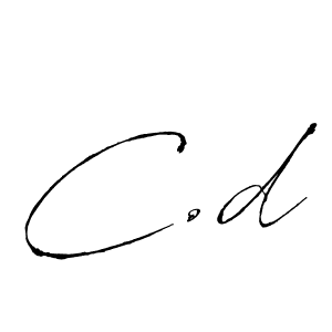 C.d stylish signature style. Best Handwritten Sign (Antro_Vectra) for my name. Handwritten Signature Collection Ideas for my name C.d. C.d signature style 6 images and pictures png