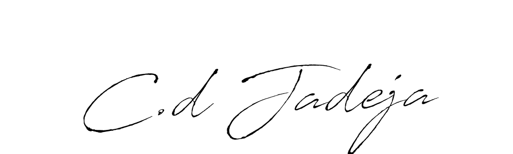 Also we have C.d Jadeja name is the best signature style. Create professional handwritten signature collection using Antro_Vectra autograph style. C.d Jadeja signature style 6 images and pictures png