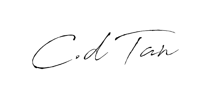 Create a beautiful signature design for name C.d Tan. With this signature (Antro_Vectra) fonts, you can make a handwritten signature for free. C.d Tan signature style 6 images and pictures png