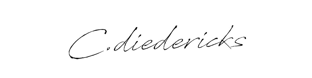 Make a beautiful signature design for name C.diedericks. With this signature (Antro_Vectra) style, you can create a handwritten signature for free. C.diedericks signature style 6 images and pictures png