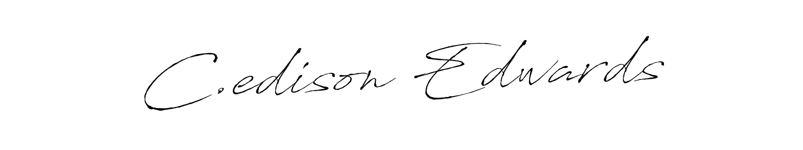 How to make C.edison Edwards name signature. Use Antro_Vectra style for creating short signs online. This is the latest handwritten sign. C.edison Edwards signature style 6 images and pictures png