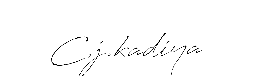 C.j.kadiya stylish signature style. Best Handwritten Sign (Antro_Vectra) for my name. Handwritten Signature Collection Ideas for my name C.j.kadiya. C.j.kadiya signature style 6 images and pictures png