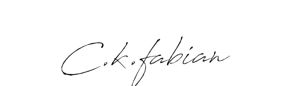 Antro_Vectra is a professional signature style that is perfect for those who want to add a touch of class to their signature. It is also a great choice for those who want to make their signature more unique. Get C.k.fabian name to fancy signature for free. C.k.fabian signature style 6 images and pictures png