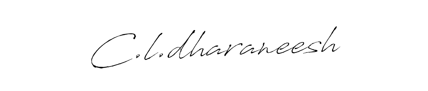 How to make C.l.dharaneesh name signature. Use Antro_Vectra style for creating short signs online. This is the latest handwritten sign. C.l.dharaneesh signature style 6 images and pictures png