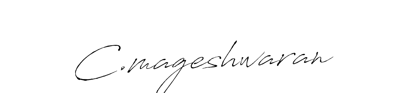 This is the best signature style for the C.mageshwaran name. Also you like these signature font (Antro_Vectra). Mix name signature. C.mageshwaran signature style 6 images and pictures png