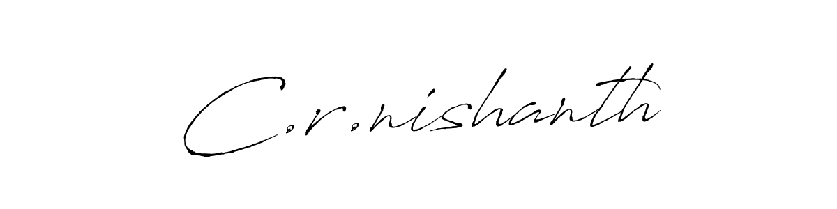 Make a beautiful signature design for name C.r.nishanth. Use this online signature maker to create a handwritten signature for free. C.r.nishanth signature style 6 images and pictures png