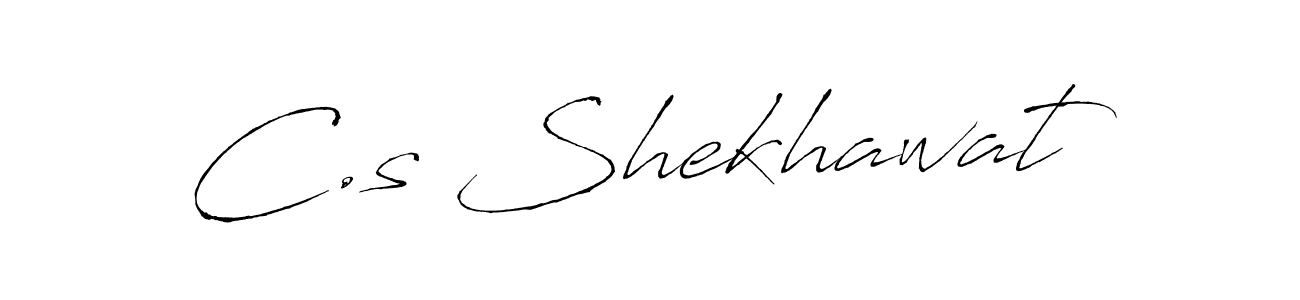 C.s Shekhawat stylish signature style. Best Handwritten Sign (Antro_Vectra) for my name. Handwritten Signature Collection Ideas for my name C.s Shekhawat. C.s Shekhawat signature style 6 images and pictures png