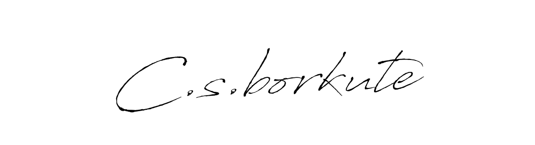 Use a signature maker to create a handwritten signature online. With this signature software, you can design (Antro_Vectra) your own signature for name C.s.borkute. C.s.borkute signature style 6 images and pictures png
