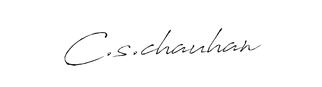 Make a beautiful signature design for name C.s.chauhan. With this signature (Antro_Vectra) style, you can create a handwritten signature for free. C.s.chauhan signature style 6 images and pictures png