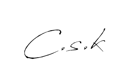 It looks lik you need a new signature style for name C.s.k. Design unique handwritten (Antro_Vectra) signature with our free signature maker in just a few clicks. C.s.k signature style 6 images and pictures png