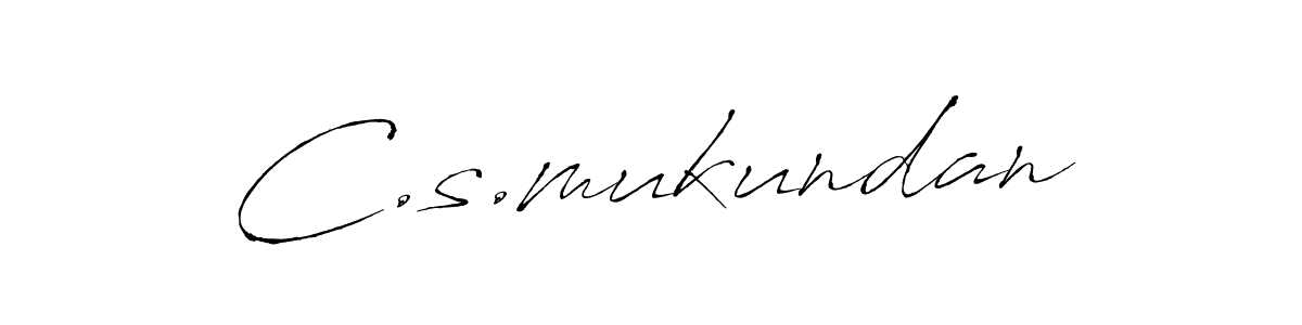 Create a beautiful signature design for name C.s.mukundan. With this signature (Antro_Vectra) fonts, you can make a handwritten signature for free. C.s.mukundan signature style 6 images and pictures png