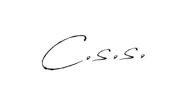 Make a beautiful signature design for name C.s.s.. With this signature (Antro_Vectra) style, you can create a handwritten signature for free. C.s.s. signature style 6 images and pictures png