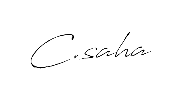 Create a beautiful signature design for name C.saha. With this signature (Antro_Vectra) fonts, you can make a handwritten signature for free. C.saha signature style 6 images and pictures png