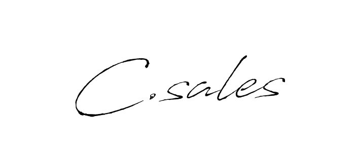 Make a beautiful signature design for name C.sales. With this signature (Antro_Vectra) style, you can create a handwritten signature for free. C.sales signature style 6 images and pictures png