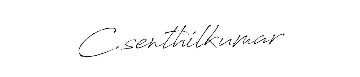 You should practise on your own different ways (Antro_Vectra) to write your name (C.senthilkumar) in signature. don't let someone else do it for you. C.senthilkumar signature style 6 images and pictures png