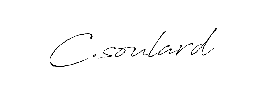 Create a beautiful signature design for name C.soulard. With this signature (Antro_Vectra) fonts, you can make a handwritten signature for free. C.soulard signature style 6 images and pictures png