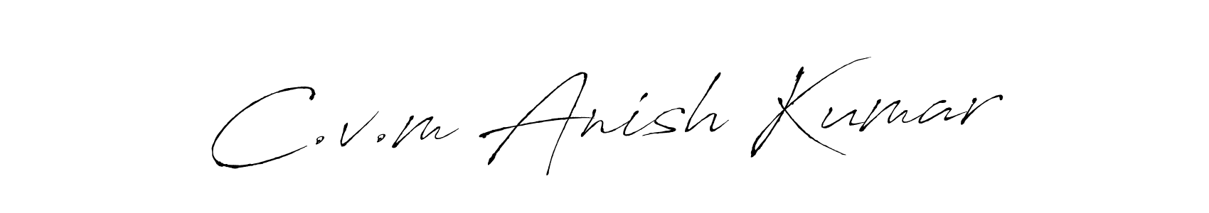 C.v.m Anish Kumar stylish signature style. Best Handwritten Sign (Antro_Vectra) for my name. Handwritten Signature Collection Ideas for my name C.v.m Anish Kumar. C.v.m Anish Kumar signature style 6 images and pictures png