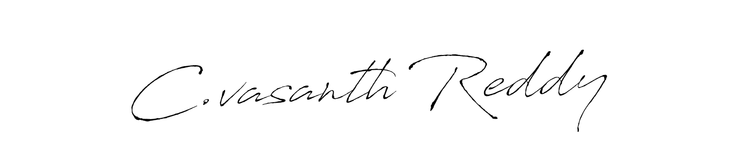Use a signature maker to create a handwritten signature online. With this signature software, you can design (Antro_Vectra) your own signature for name C.vasanth Reddy. C.vasanth Reddy signature style 6 images and pictures png