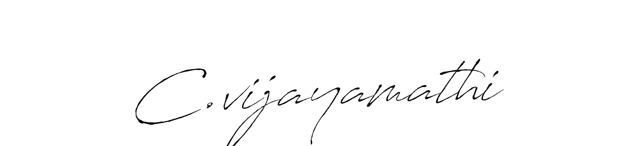 Make a beautiful signature design for name C.vijayamathi. With this signature (Antro_Vectra) style, you can create a handwritten signature for free. C.vijayamathi signature style 6 images and pictures png