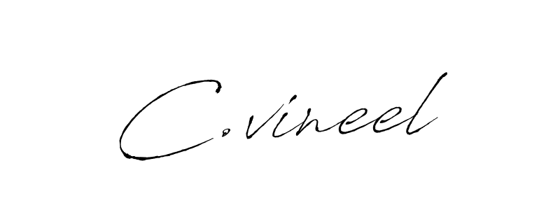 How to make C.vineel signature? Antro_Vectra is a professional autograph style. Create handwritten signature for C.vineel name. C.vineel signature style 6 images and pictures png
