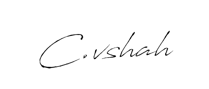 Use a signature maker to create a handwritten signature online. With this signature software, you can design (Antro_Vectra) your own signature for name C.vshah. C.vshah signature style 6 images and pictures png