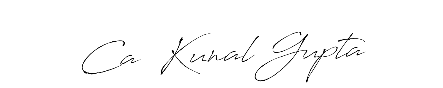 How to make Ca  Kunal Gupta signature? Antro_Vectra is a professional autograph style. Create handwritten signature for Ca  Kunal Gupta name. Ca  Kunal Gupta signature style 6 images and pictures png