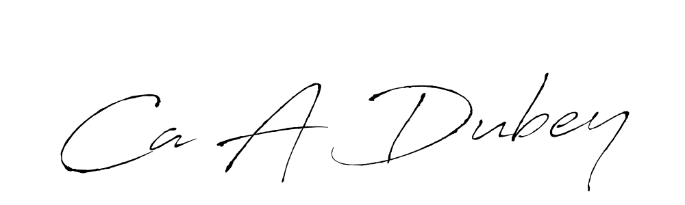 Make a beautiful signature design for name Ca A Dubey. With this signature (Antro_Vectra) style, you can create a handwritten signature for free. Ca A Dubey signature style 6 images and pictures png
