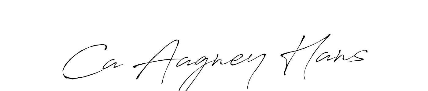 The best way (Antro_Vectra) to make a short signature is to pick only two or three words in your name. The name Ca Aagney Hans include a total of six letters. For converting this name. Ca Aagney Hans signature style 6 images and pictures png