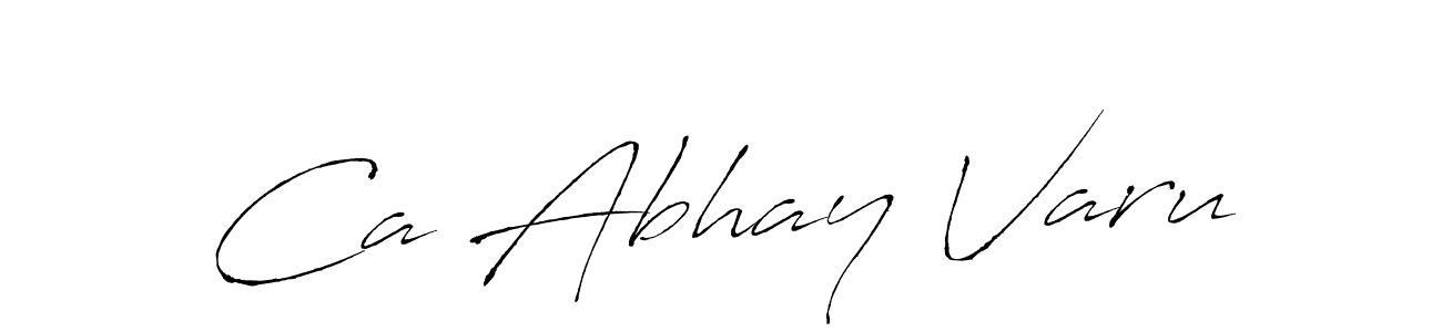 How to make Ca Abhay Varu name signature. Use Antro_Vectra style for creating short signs online. This is the latest handwritten sign. Ca Abhay Varu signature style 6 images and pictures png