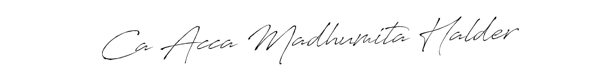 if you are searching for the best signature style for your name Ca Acca Madhumita Halder. so please give up your signature search. here we have designed multiple signature styles  using Antro_Vectra. Ca Acca Madhumita Halder signature style 6 images and pictures png