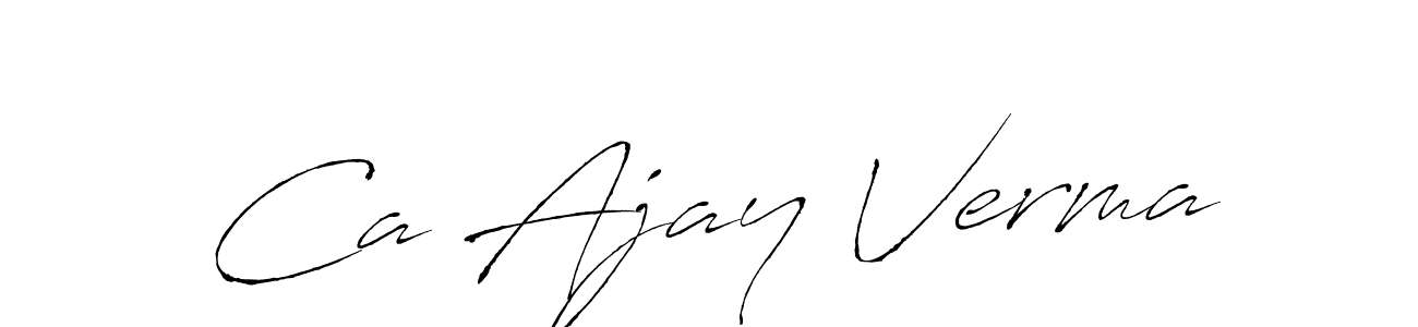 Make a short Ca Ajay Verma signature style. Manage your documents anywhere anytime using Antro_Vectra. Create and add eSignatures, submit forms, share and send files easily. Ca Ajay Verma signature style 6 images and pictures png