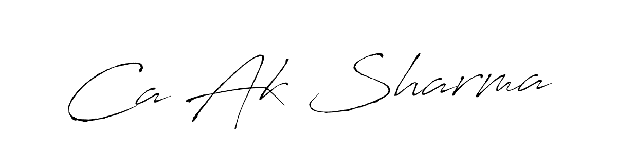 Design your own signature with our free online signature maker. With this signature software, you can create a handwritten (Antro_Vectra) signature for name Ca Ak Sharma. Ca Ak Sharma signature style 6 images and pictures png