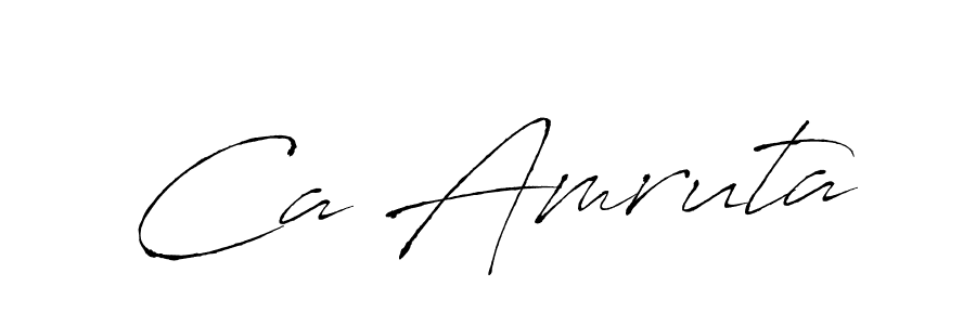 Antro_Vectra is a professional signature style that is perfect for those who want to add a touch of class to their signature. It is also a great choice for those who want to make their signature more unique. Get Ca Amruta name to fancy signature for free. Ca Amruta signature style 6 images and pictures png