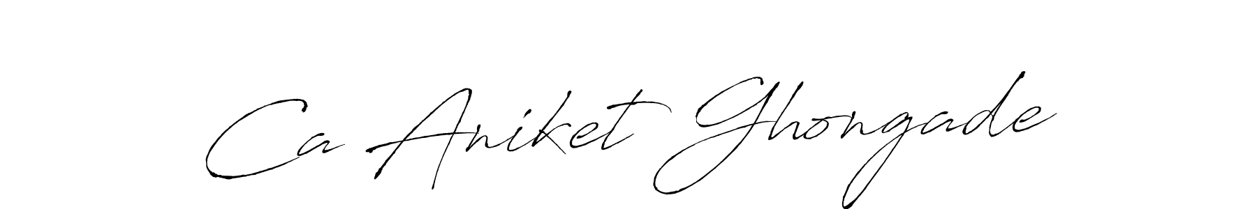 How to make Ca Aniket Ghongade signature? Antro_Vectra is a professional autograph style. Create handwritten signature for Ca Aniket Ghongade name. Ca Aniket Ghongade signature style 6 images and pictures png