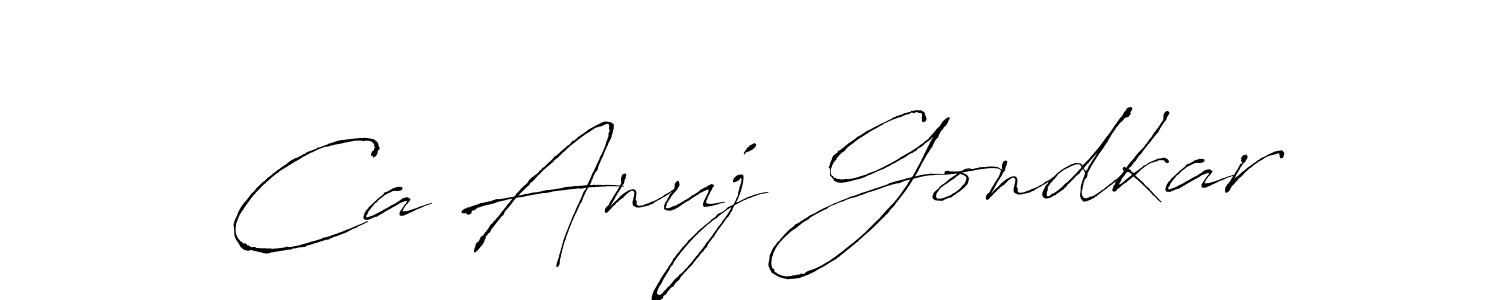 Design your own signature with our free online signature maker. With this signature software, you can create a handwritten (Antro_Vectra) signature for name Ca Anuj Gondkar. Ca Anuj Gondkar signature style 6 images and pictures png