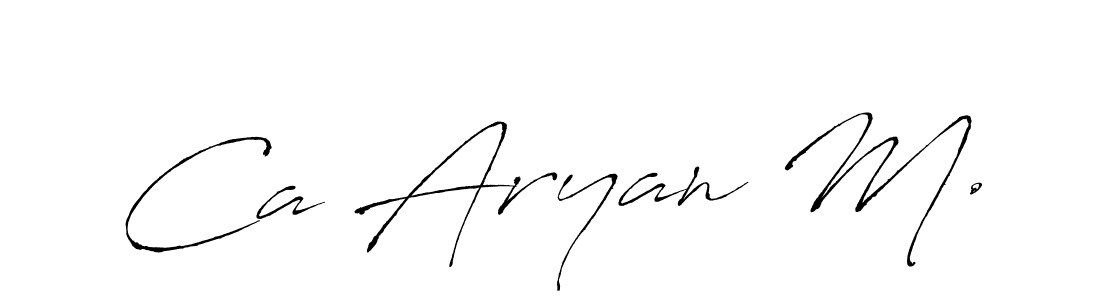 It looks lik you need a new signature style for name Ca Aryan M.. Design unique handwritten (Antro_Vectra) signature with our free signature maker in just a few clicks. Ca Aryan M. signature style 6 images and pictures png