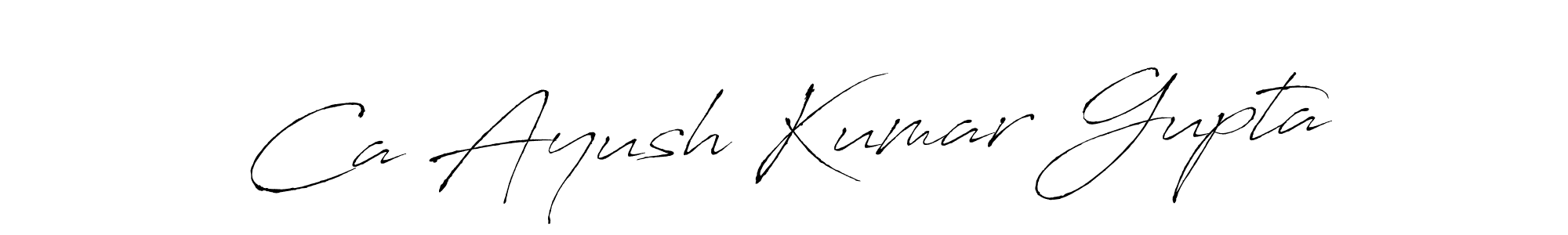 Create a beautiful signature design for name Ca Ayush Kumar Gupta. With this signature (Antro_Vectra) fonts, you can make a handwritten signature for free. Ca Ayush Kumar Gupta signature style 6 images and pictures png