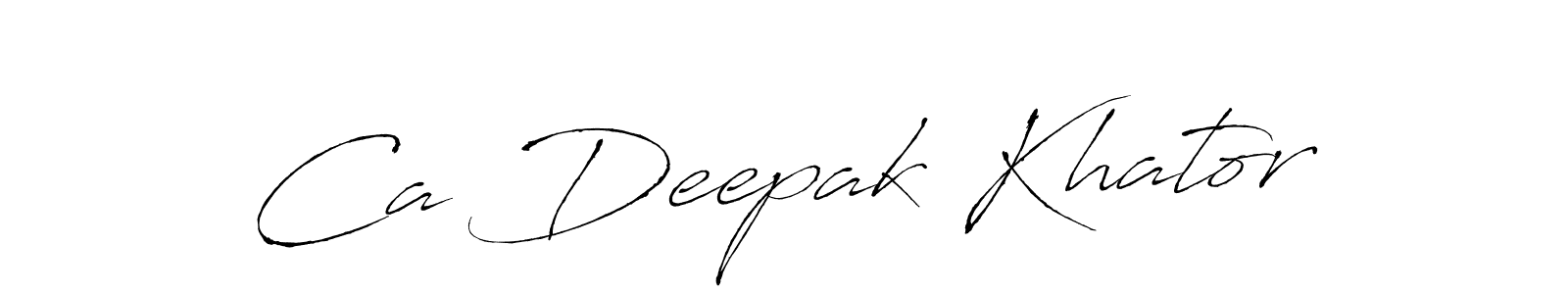 Also we have Ca Deepak Khator name is the best signature style. Create professional handwritten signature collection using Antro_Vectra autograph style. Ca Deepak Khator signature style 6 images and pictures png