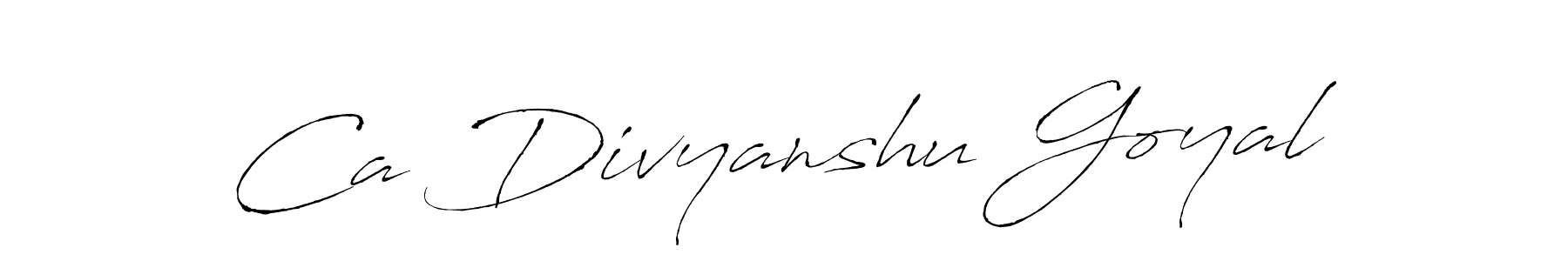 Design your own signature with our free online signature maker. With this signature software, you can create a handwritten (Antro_Vectra) signature for name Ca Divyanshu Goyal. Ca Divyanshu Goyal signature style 6 images and pictures png