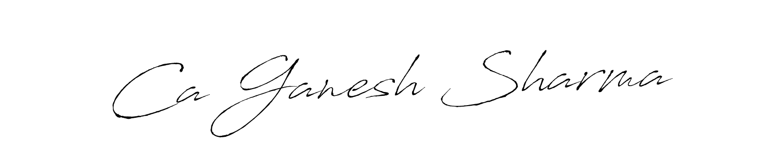 How to make Ca Ganesh Sharma signature? Antro_Vectra is a professional autograph style. Create handwritten signature for Ca Ganesh Sharma name. Ca Ganesh Sharma signature style 6 images and pictures png