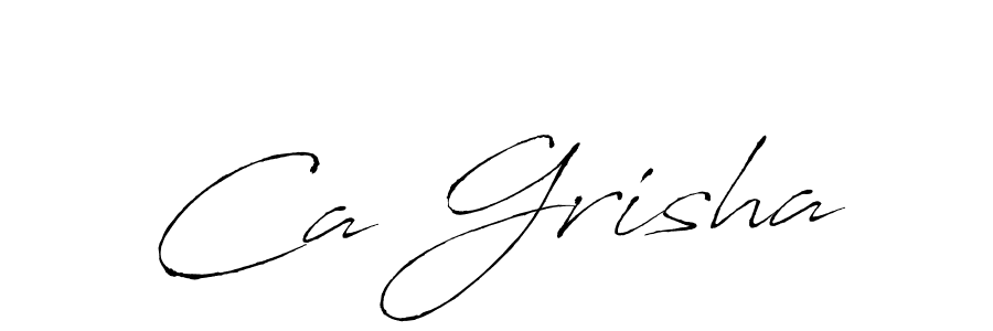 Make a beautiful signature design for name Ca Grisha. With this signature (Antro_Vectra) style, you can create a handwritten signature for free. Ca Grisha signature style 6 images and pictures png