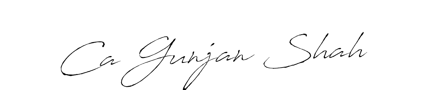 Also we have Ca Gunjan Shah name is the best signature style. Create professional handwritten signature collection using Antro_Vectra autograph style. Ca Gunjan Shah signature style 6 images and pictures png