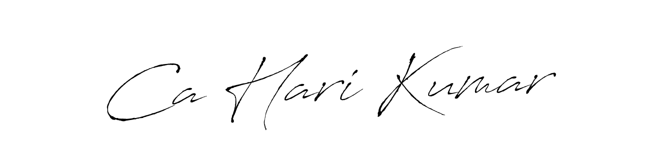 Use a signature maker to create a handwritten signature online. With this signature software, you can design (Antro_Vectra) your own signature for name Ca Hari Kumar. Ca Hari Kumar signature style 6 images and pictures png