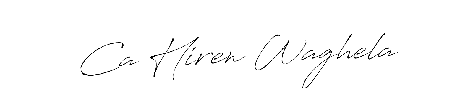Design your own signature with our free online signature maker. With this signature software, you can create a handwritten (Antro_Vectra) signature for name Ca Hiren Waghela. Ca Hiren Waghela signature style 6 images and pictures png