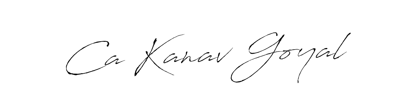 Antro_Vectra is a professional signature style that is perfect for those who want to add a touch of class to their signature. It is also a great choice for those who want to make their signature more unique. Get Ca Kanav Goyal name to fancy signature for free. Ca Kanav Goyal signature style 6 images and pictures png