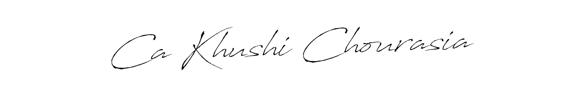 Ca Khushi Chourasia stylish signature style. Best Handwritten Sign (Antro_Vectra) for my name. Handwritten Signature Collection Ideas for my name Ca Khushi Chourasia. Ca Khushi Chourasia signature style 6 images and pictures png