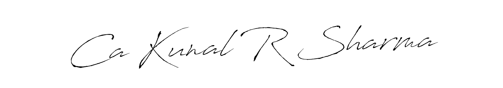 Create a beautiful signature design for name Ca Kunal R Sharma. With this signature (Antro_Vectra) fonts, you can make a handwritten signature for free. Ca Kunal R Sharma signature style 6 images and pictures png