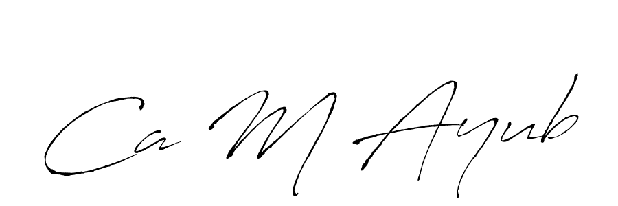 if you are searching for the best signature style for your name Ca M Ayub. so please give up your signature search. here we have designed multiple signature styles  using Antro_Vectra. Ca M Ayub signature style 6 images and pictures png